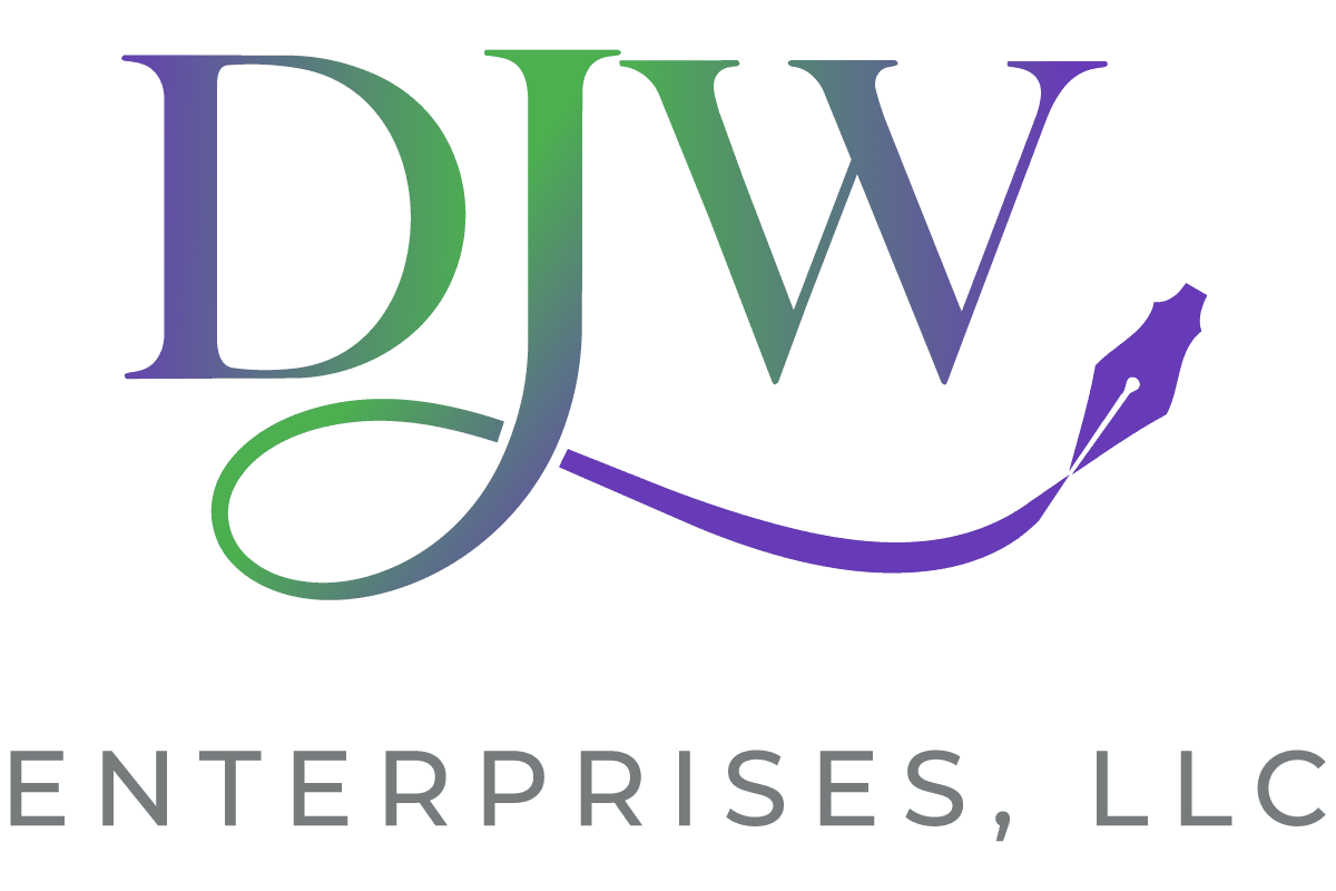 DJW Enterprises LLC logo with fountain pen nib