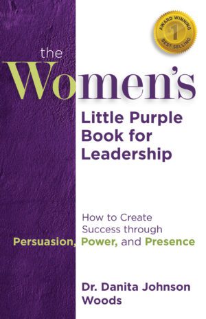 Purple book cover: women's leadership guide