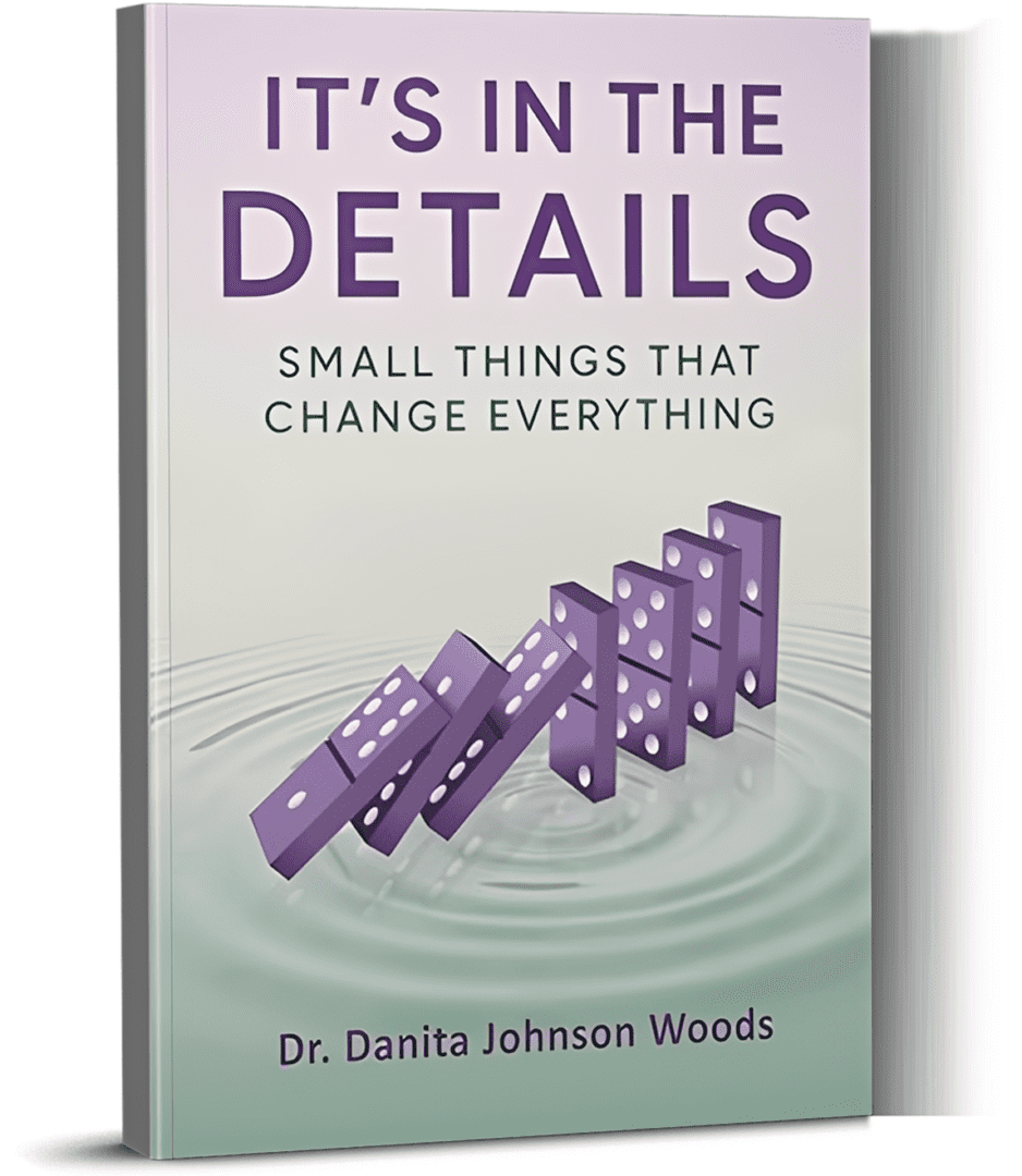 It's in the Details" book cover art.