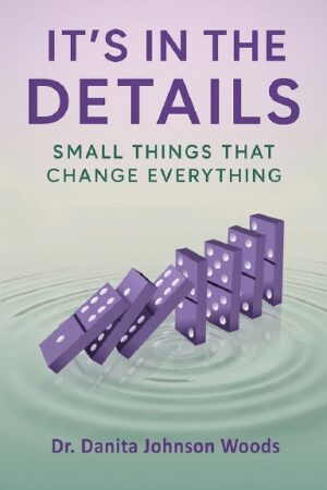 Book cover with purple dominoes and ripples