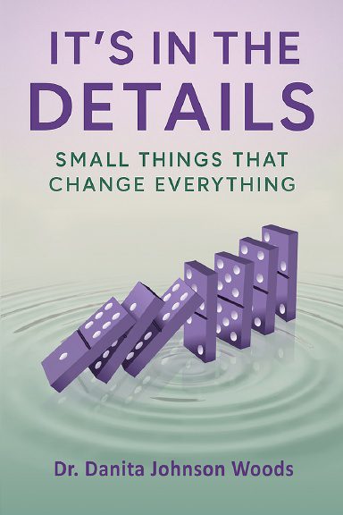 Book cover with purple dominoes and ripples